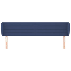 vidaXL Wingback Headboard Blue 163x23x78/88 cm Fabric