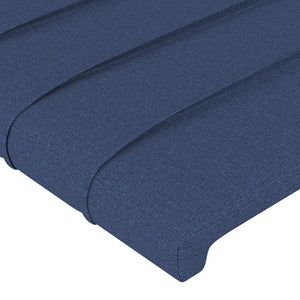 vidaXL Wingback Headboard Blue 163x23x78/88 cm Fabric
