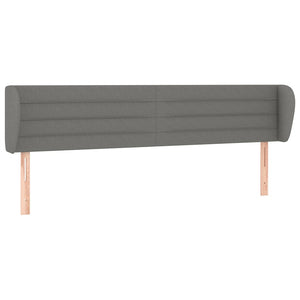 vidaXL Wingback Headboard Dark Grey 183x23x78/88 cm Fabric
