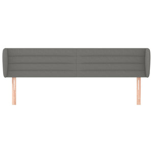 vidaXL Wingback Headboard Dark Grey 183x23x78/88 cm Fabric