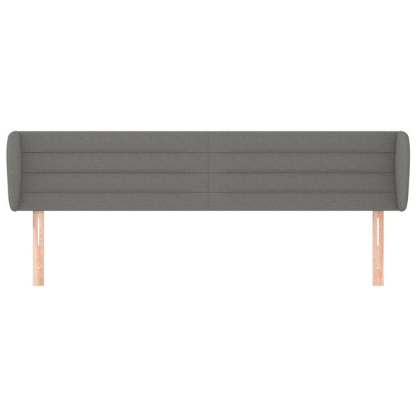 vidaXL Wingback Headboard Dark Grey 183x23x78/88 cm Fabric