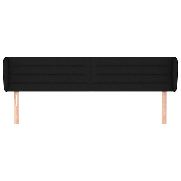 vidaXL Wingback Headboard Black 183x23x78/88 cm Fabric