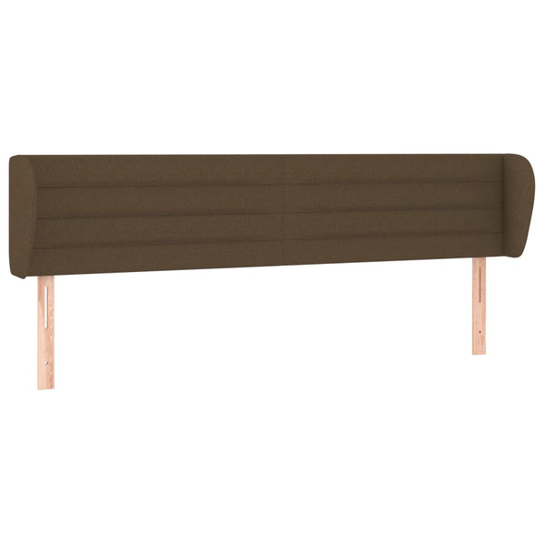 vidaXL Wingback Headboard Dark Brown 183x23x78/88 cm Fabric