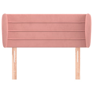 Kopfteil mit Ohren Rosa 93x23x78/88 cm Samt