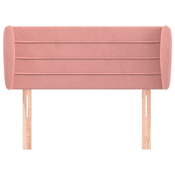 Kopfteil mit Ohren Rosa 93x23x78/88 cm Samt