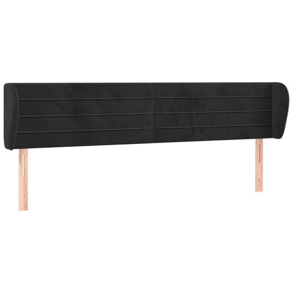 vidaXL Wingback Headboard Black 163x23x78/88 cm Velvet