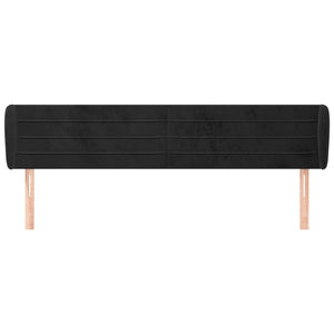 vidaXL Wingback Headboard Black 163x23x78/88 cm Velvet