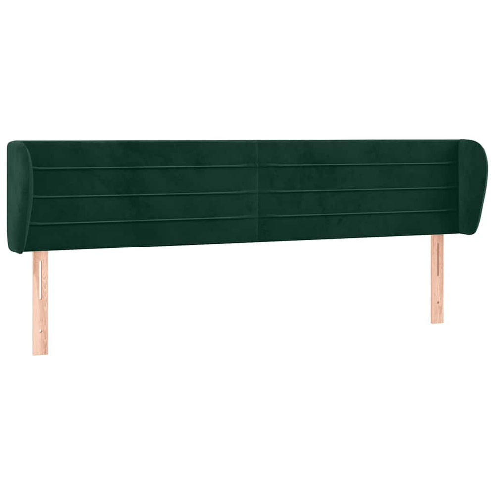 vidaXL Wingback Headboard Dark Green 163x23x78/88 cm Velvet