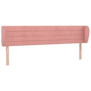 vidaXL Wingback Headboard Pink 163x23x78/88 cm Velvet