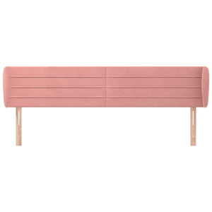 vidaXL Wingback Headboard Pink 163x23x78/88 cm Velvet
