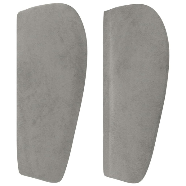 vidaXL Wingback Headboard Light Gray 183x23x78/88 cm Velvet
