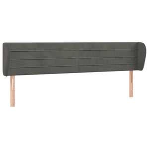 vidaXL Wingback Headboard Dark Grey 183x23x78/88 cm Velvet