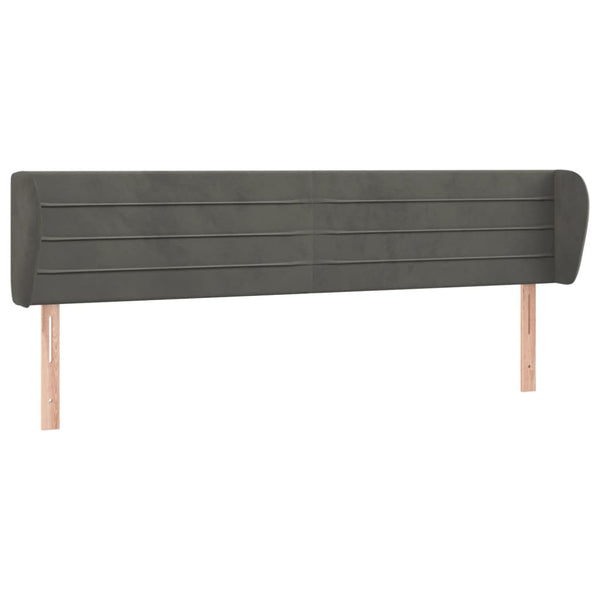 vidaXL Wingback Headboard Dark Grey 183x23x78/88 cm Velvet