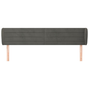 vidaXL Wingback Headboard Dark Grey 183x23x78/88 cm Velvet