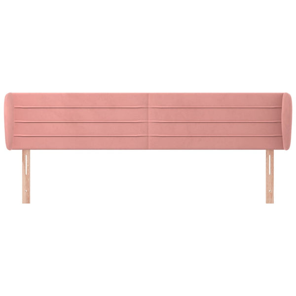 vidaXL Headboard with Ears Pink 203x23x78/88 cm Velvet
