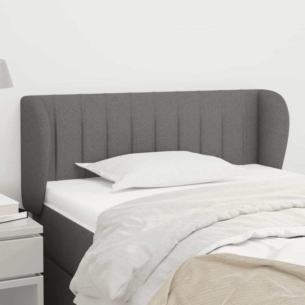 vidaXL Wingback Headboard Dark Grey 83x23x78/88 cm Fabric