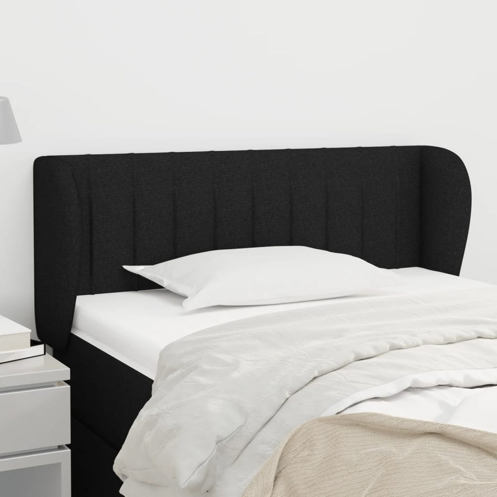 vidaXL Wingback Headboard Black 83x23x78/88 cm Fabric