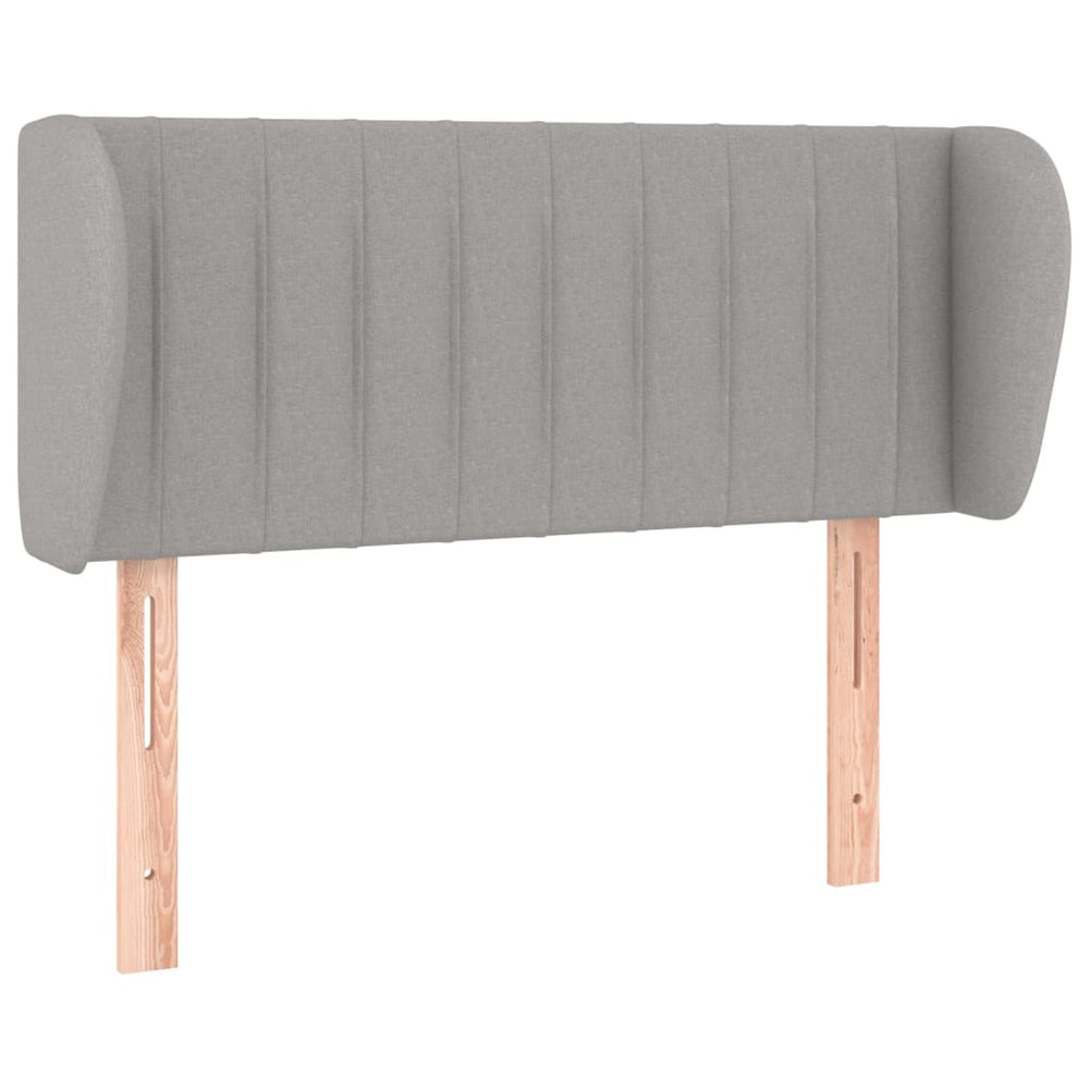 vidaXL Wingback Headboard Light Gray 93x23x78/88 cm Fabric