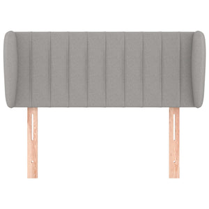 vidaXL Wingback Headboard Light Gray 93x23x78/88 cm Fabric