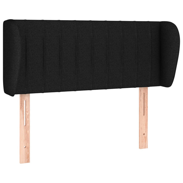 vidaXL Headboard with Wings Black 93x23x78/88 cm Fabric