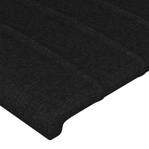 vidaXL Headboard with Wings Black 93x23x78/88 cm Fabric