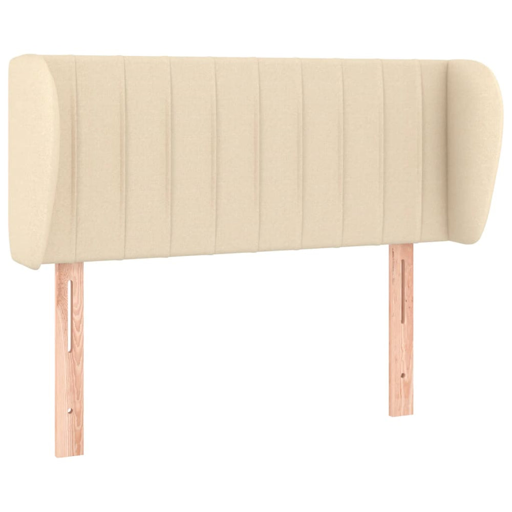 vidaXL Wingback Headboard Cream 93x23x78/88 cm Fabric