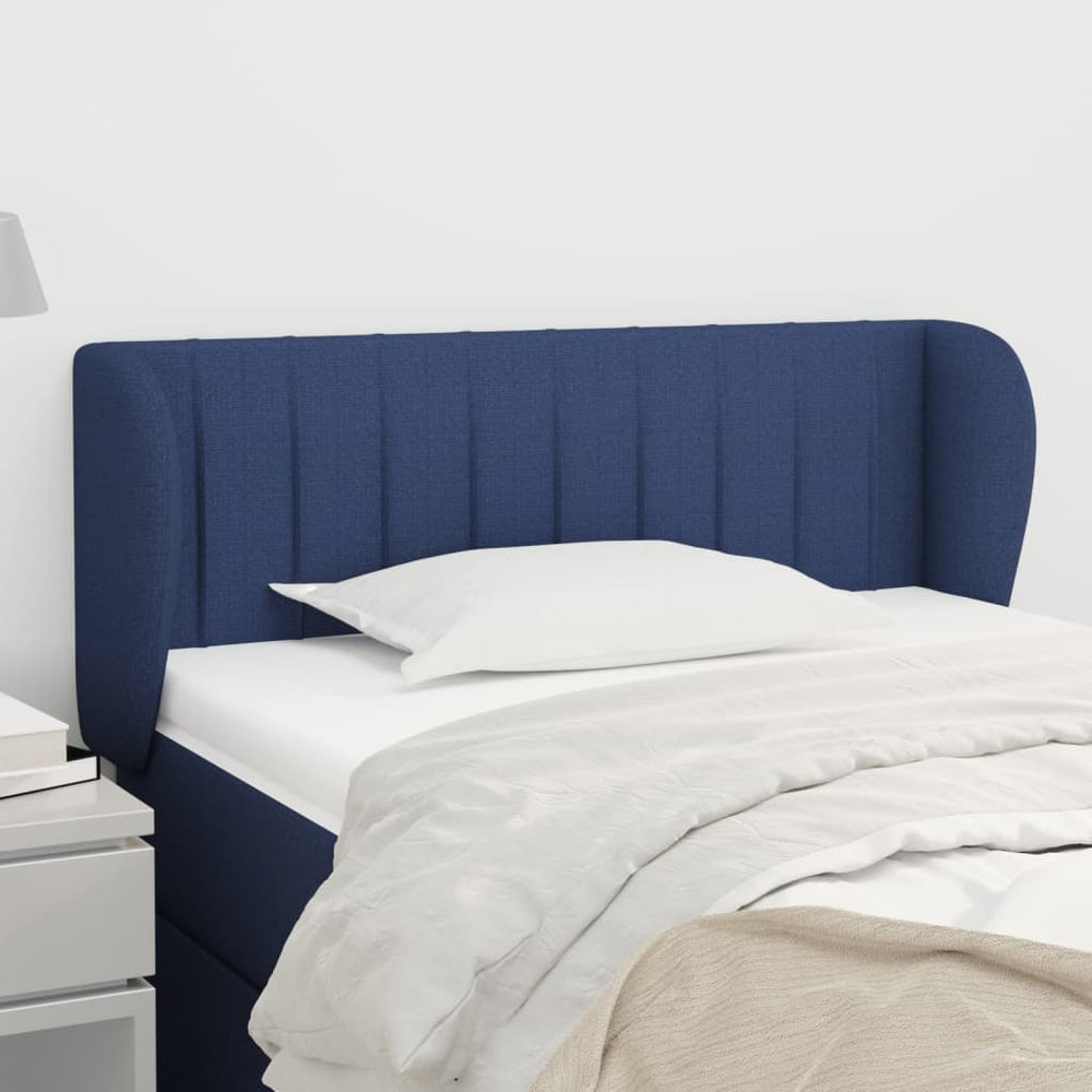 vidaXL Wingback Headboard Blue 103x23x78/88 cm Fabric