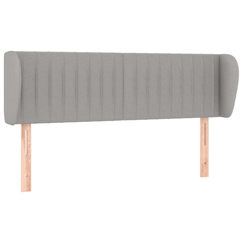 vidaXL Wingback Headboard Light Grey 147x23x78/88 cm Fabric