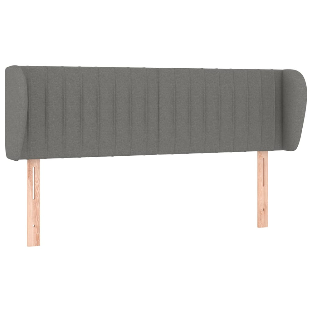 vidaXL Wingback Headboard Dark Grey 147x23x78/88 cm Fabric