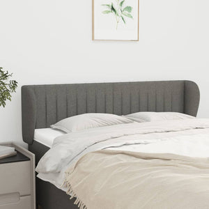 vidaXL Wingback Headboard Dark Grey 147x23x78/88 cm Fabric