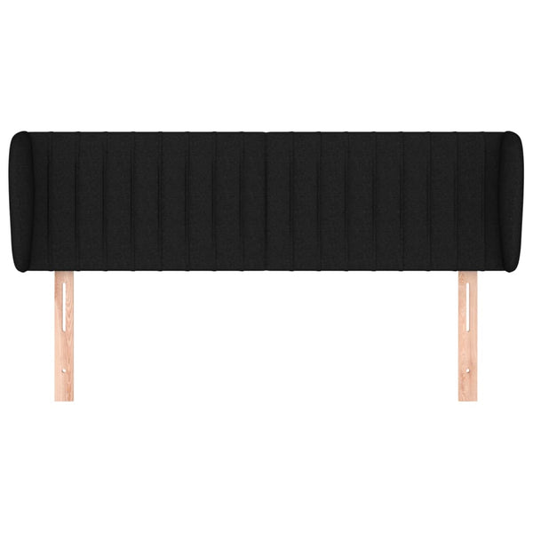 vidaXL Wingback Headboard Black 147x23x78/88 cm Fabric