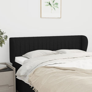 vidaXL Wingback Headboard Black 147x23x78/88 cm Fabric