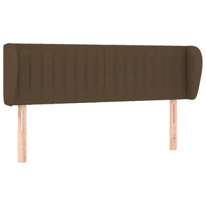 vidaXL Wingback Headboard Dark Brown 147x23x78/88 cm Fabric