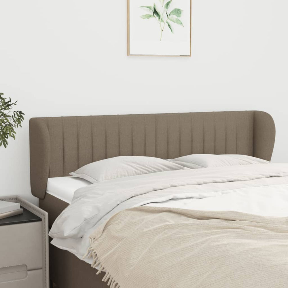 vidaXL Wingback Headboard Taupe 147x23x78/88 cm Fabric