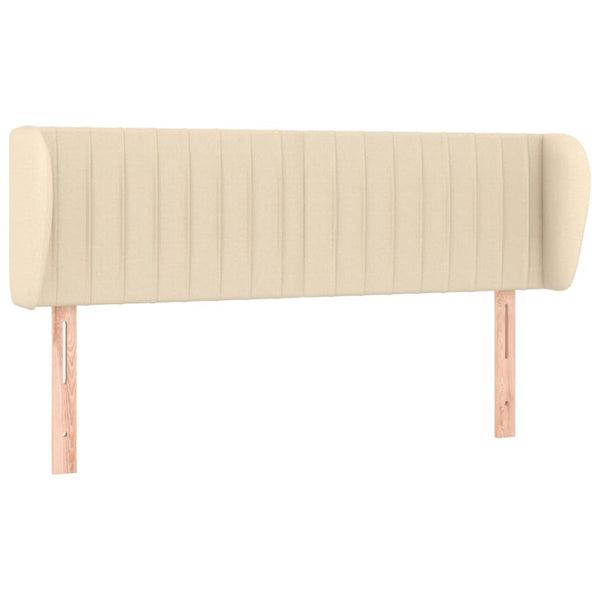 vidaXL Wingback Headboard Cream 147x23x78/88 cm Fabric