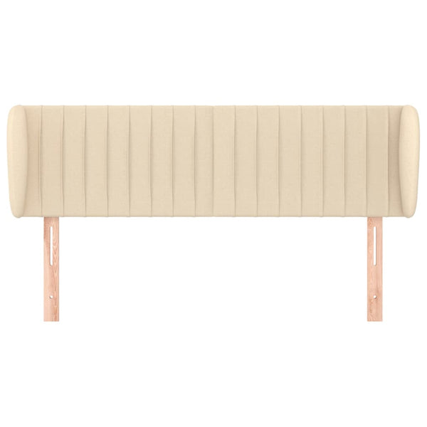vidaXL Wingback Headboard Cream 147x23x78/88 cm Fabric