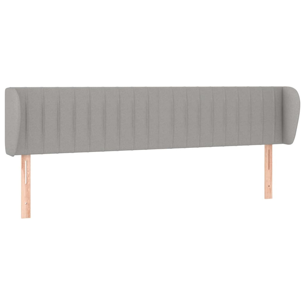 vidaXL Wingback Headboard Light Gray 163x23x78/88 cm Fabric