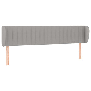 vidaXL Wingback Headboard Light Gray 163x23x78/88 cm Fabric