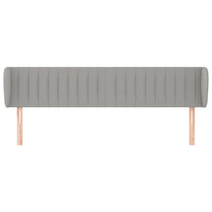 vidaXL Wingback Headboard Light Gray 163x23x78/88 cm Fabric