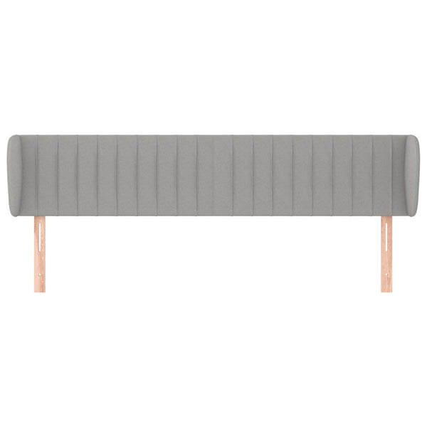 vidaXL Wingback Headboard Light Gray 163x23x78/88 cm Fabric