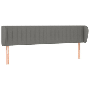 vidaXL Wingback Headboard Dark Grey 163x23x78/88 cm Fabric