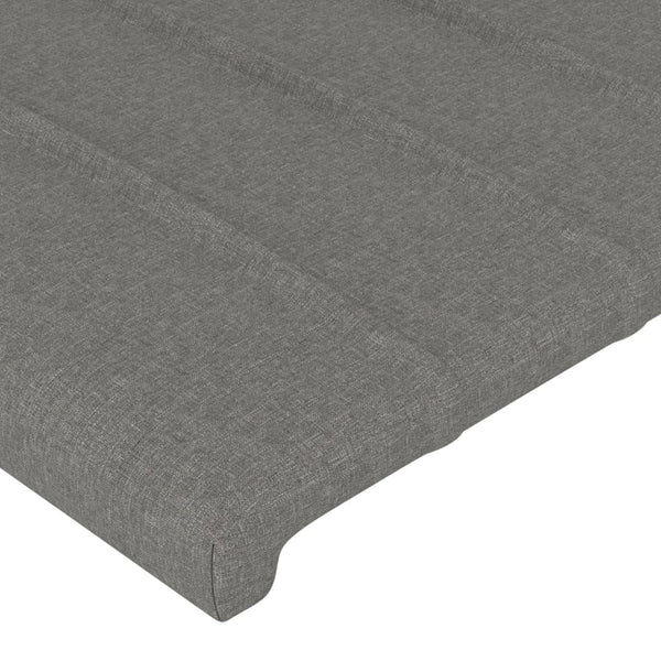vidaXL Wingback Headboard Dark Grey 163x23x78/88 cm Fabric