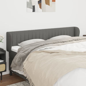 vidaXL Wingback Headboard Dark Grey 163x23x78/88 cm Fabric