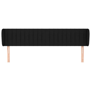 vidaXL Wingback Headboard Black 163x23x78/88 cm Fabric