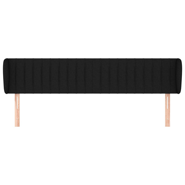 vidaXL Wingback Headboard Black 163x23x78/88 cm Fabric