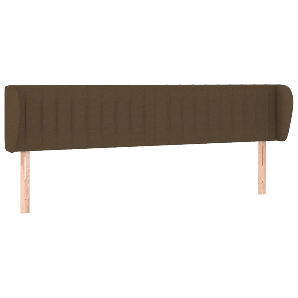 vidaXL Wingback Headboard Dark Brown 163x23x78/88 cm Fabric
