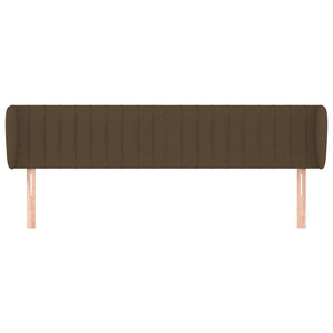 vidaXL Wingback Headboard Dark Brown 163x23x78/88 cm Fabric