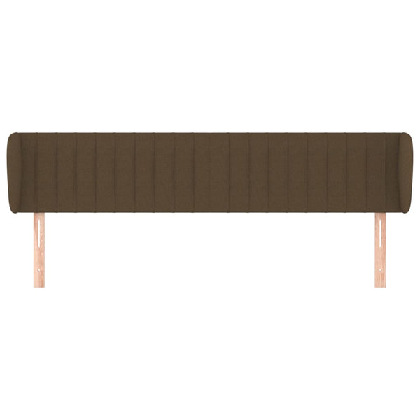 vidaXL Wingback Headboard Dark Brown 163x23x78/88 cm Fabric