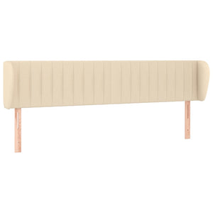 vidaXL Wingback Headboard Cream 163x23x78/88 cm Fabric