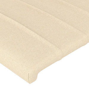 vidaXL Wingback Headboard Cream 163x23x78/88 cm Fabric